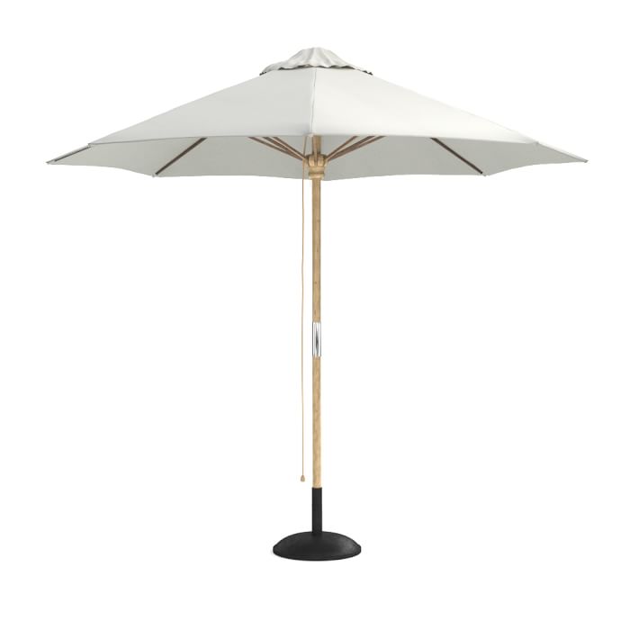 Outdoor Natural Teak Umbrella | Patio Furniture | Williams Sonoma