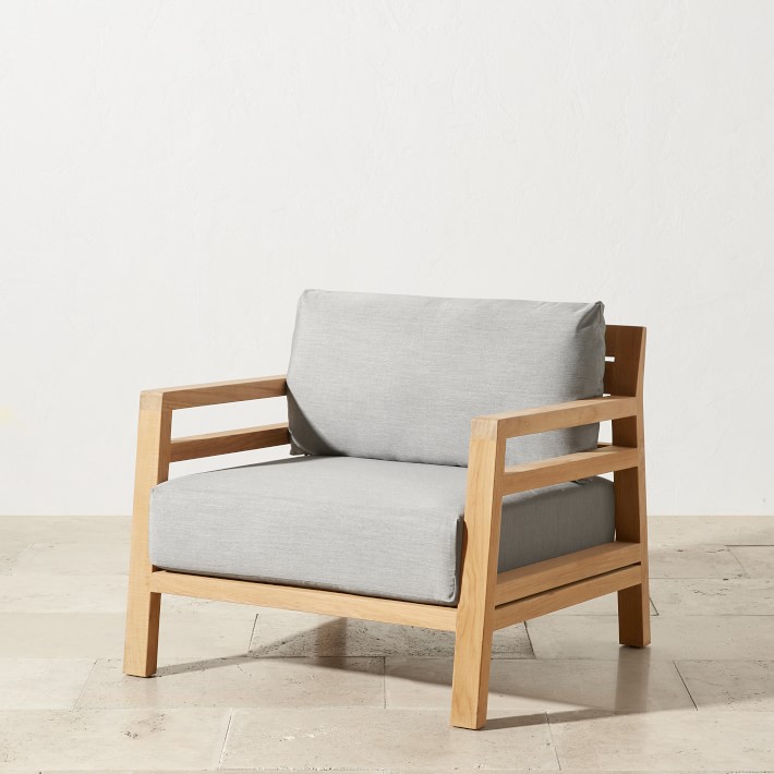 Santa Cruz Teak Club Chair Williams Sonoma