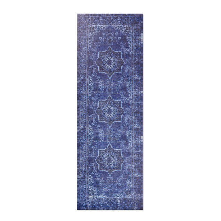 Williams Sonoma Faux Knotted Rug Comfort Mat, Blue | Williams Sonoma