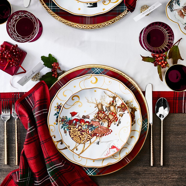 Twas the Night Nutcracker Dinner Plate Set Set of 4 Williams Sonoma