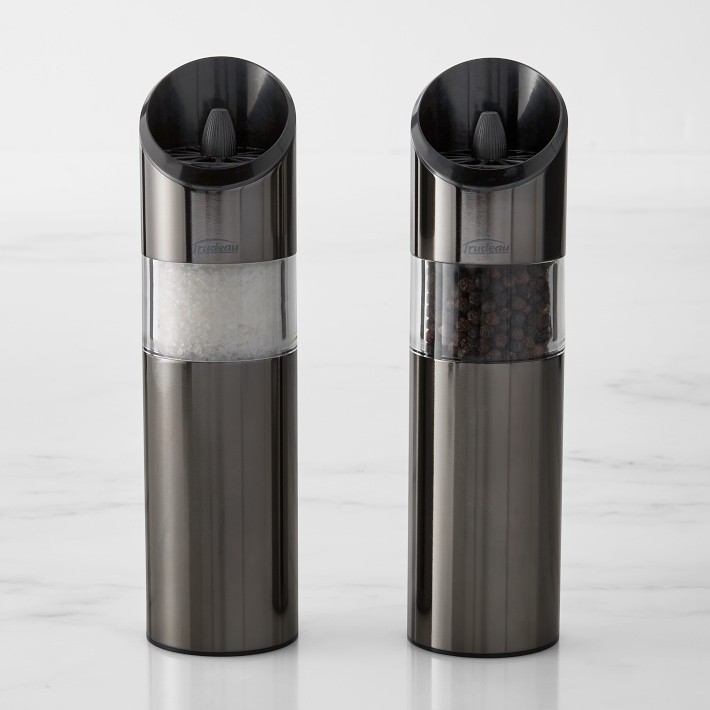 Trudeau Graviti Gunmetal Electric Salt & Pepper Grinder Set Williams