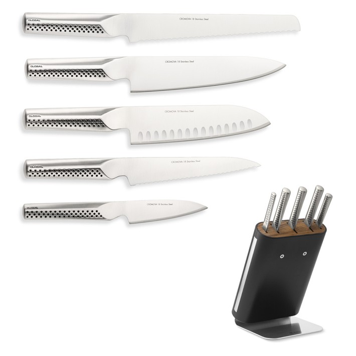 Global Ukon Block Knives, Set of 6 Williams Sonoma