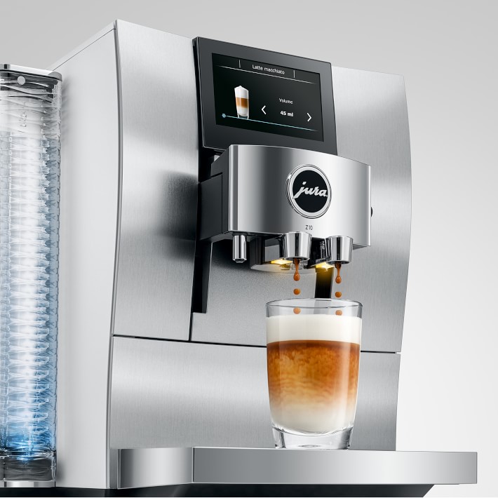 JURA Z10 Aluminum White Fully Automatic Espresso Machine Williams Sonoma