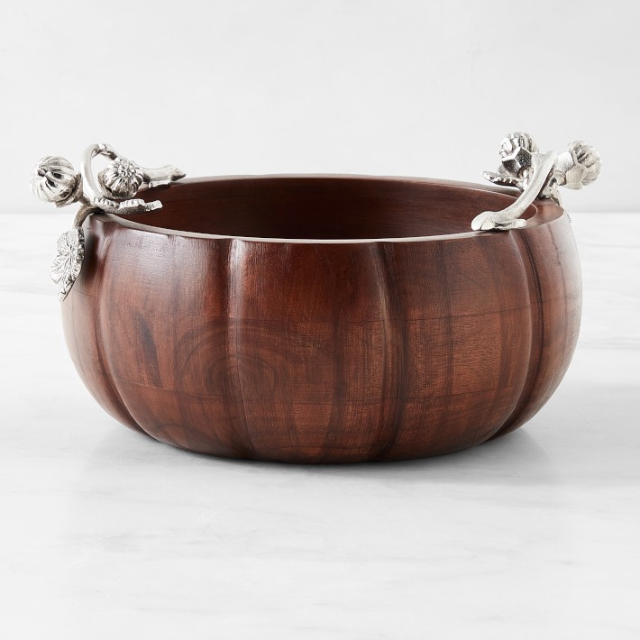Autumn Vine Wood Salad Bowl Williams Sonoma