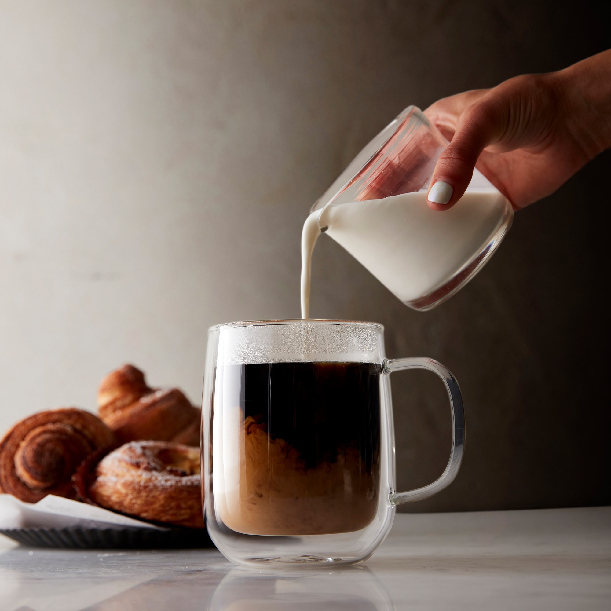 Alt image 2 for Double-Wall Glass Coffee Mugs