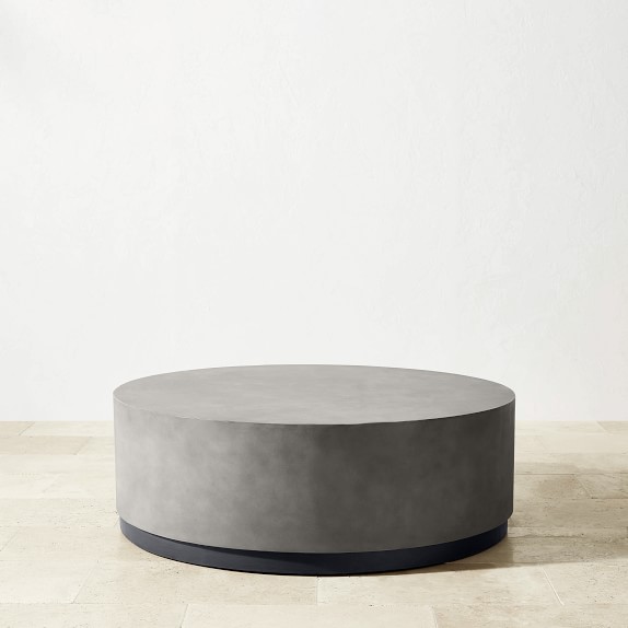 round coffee table concrete