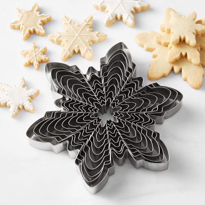 Williams Sonoma Snowflake Kransekake Cookie Cutters 10Piece Set