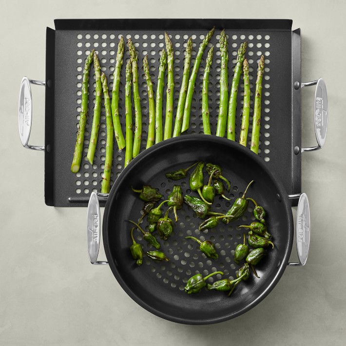 AllClad Outdoor Nonstick Frying Pan & Grill Griddle Set Williams Sonoma