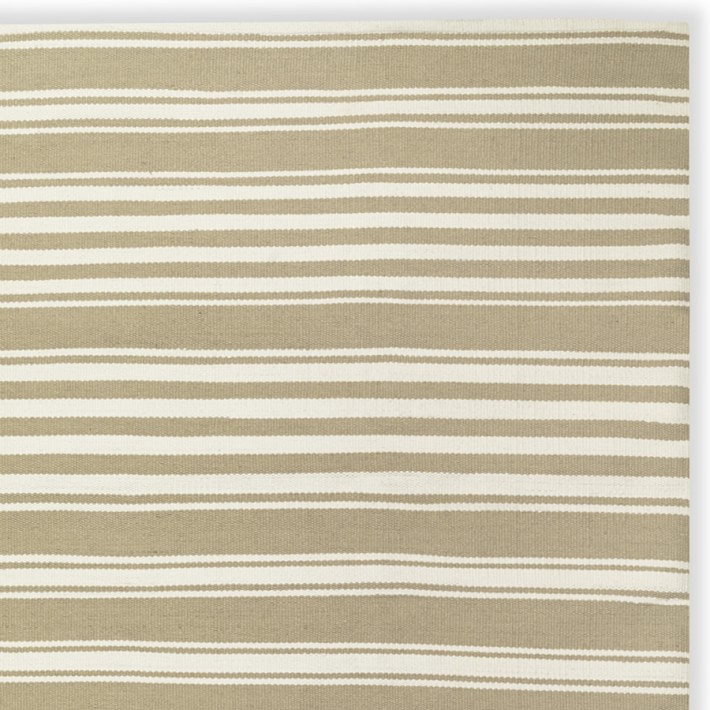Taupe Riviera Stripe Indoor & Outdoor Rug Williams Sonoma
