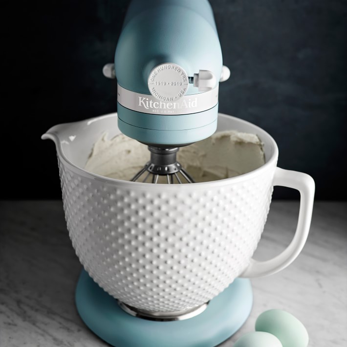 white ceramic kitchenaid bowl