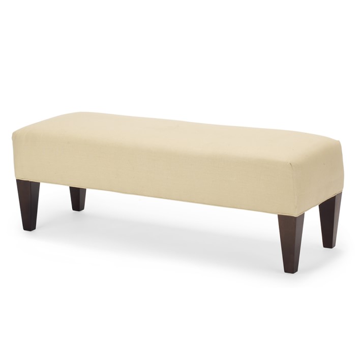 Fairfax Bench Ottoman Tapered Leg with Smooth Top Williams Sonoma
