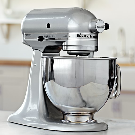 KitchenAid Artisan Series Limited-Edition Light & Shadow White 5-Quart  Tilt-Head Stand Mixer with Black Stainless Steel Bowl + Reviews