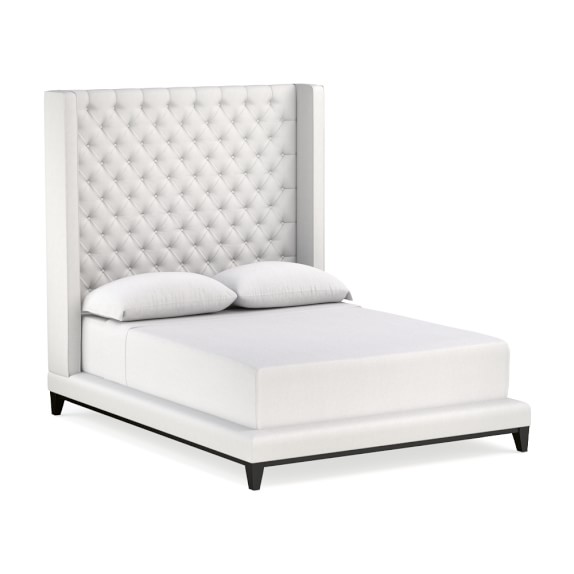 high back tufted king bed