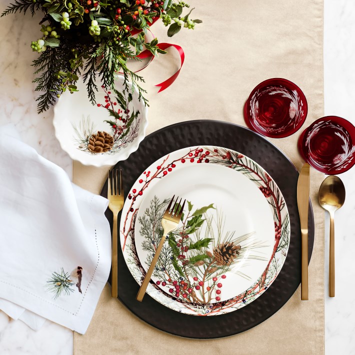 Woodland Berry Dinner Plate Set Set of 4 Williams Sonoma