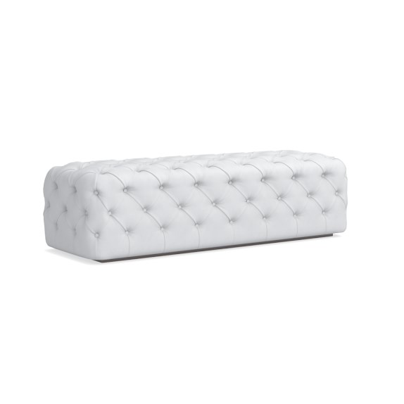 tufted bench white