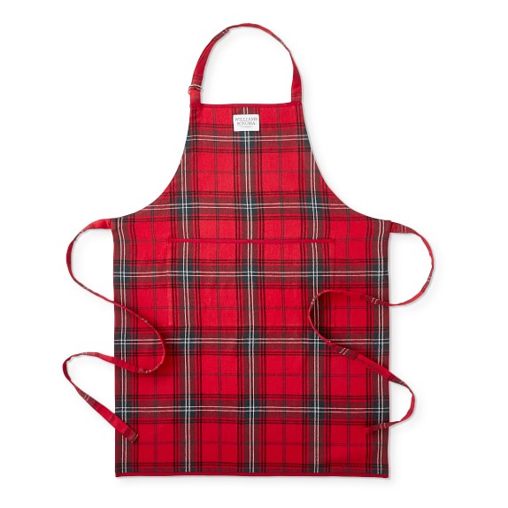 plaid cooking apron