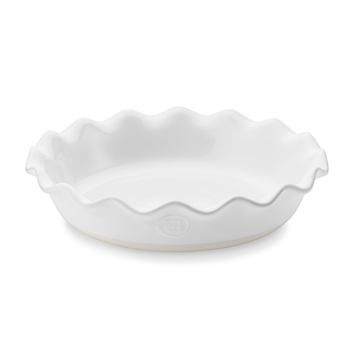 Emile Henry French Ceramic Artisan Ruffled Pie Dish