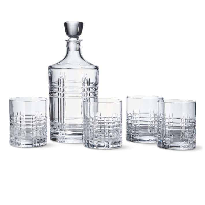 MacLean Whiskey Decanter & Double OldFashioned Glasses Set of 4