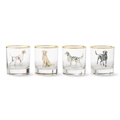 Plymouth Dog Double Old-Fashioned Glasses - Set of 4 | Williams Sonoma