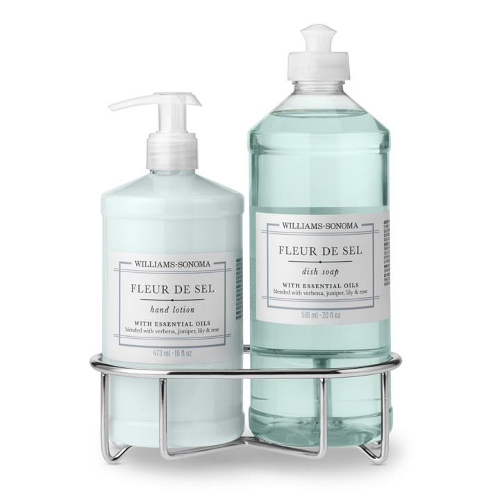 Williams Sonoma Fleur De Sel Lotion & Dish Soap Classic 3Piece Gift
