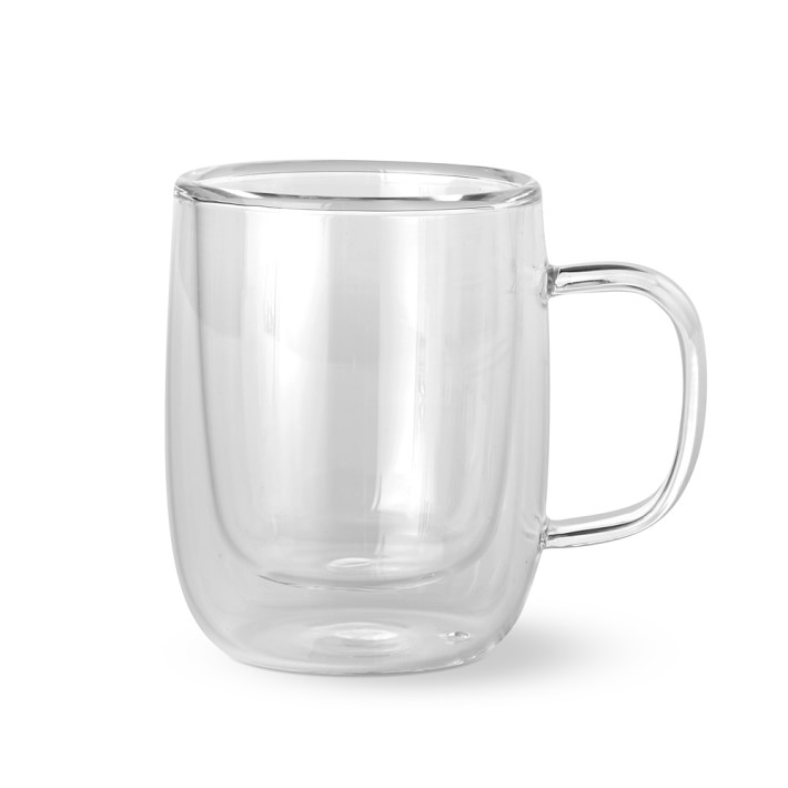 MIOCARO Double Wall Glass Espresso Cup Coffee Mug Tea Cup Glass Shot Insulated 3.5 oz Set of 2 