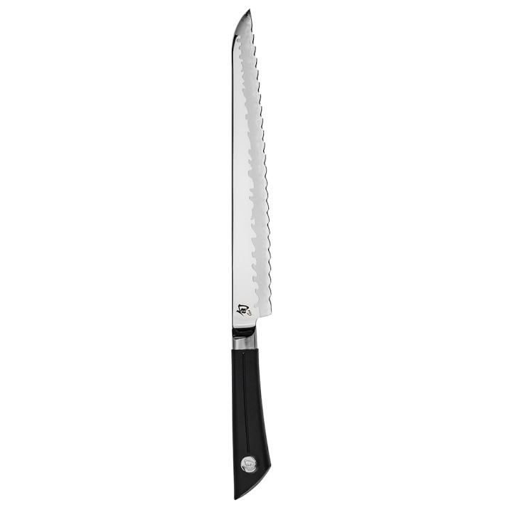 Shun Sora VB0705 Coltello Per Pane 23cm (9 Pollici) - Lama Seghettata In Acciaio VG10, Manico In Polimero