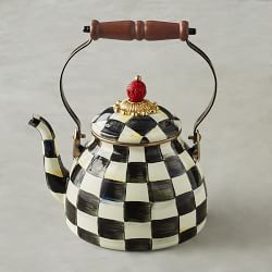 checked tea kettle