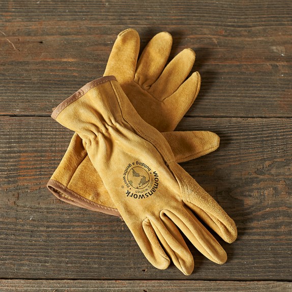 soft leather gardening gloves