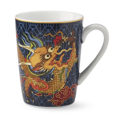 Lunar Mug, Set of 4, Dragon