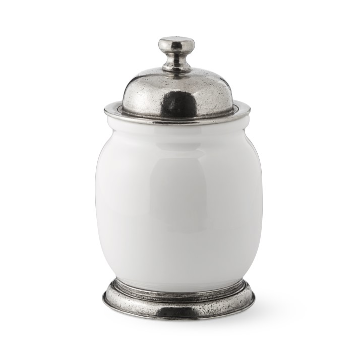 Valpeltro Pewter Small Ceramic Creamer Jar Williams Sonoma