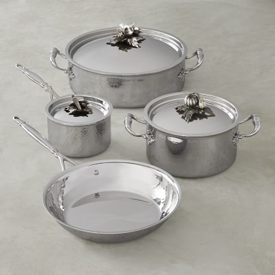 Ruffoni Opus Prima Hammered Stainless-Steel 7-Piece Cookware Set