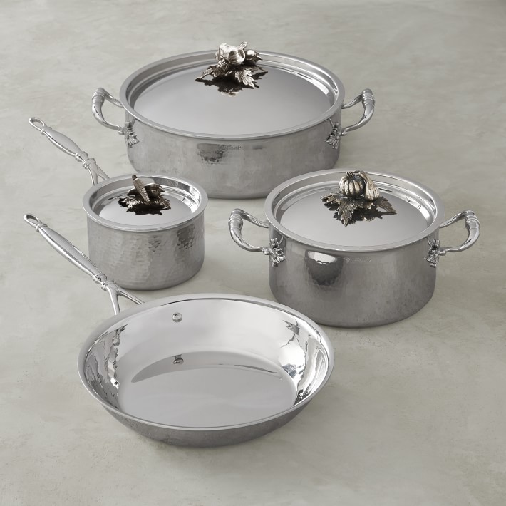 Ruffoni Opus Prima Hammered Stainless Steel 7Piece Cookware Set