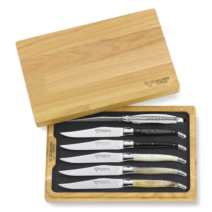 Laguiole en Aubrac MixedHorn Steak Knives, Set of 6 Williams Sonoma