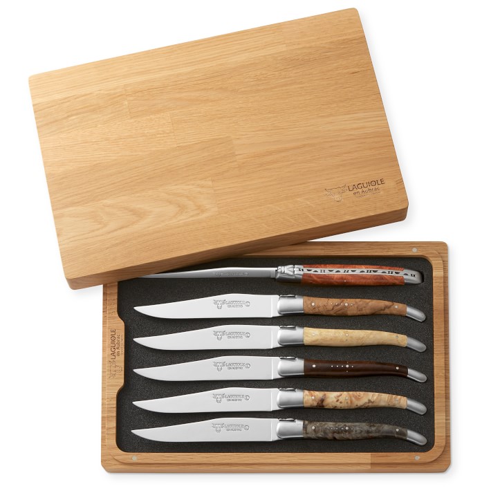 Laguiole en Aubrac Mixed Wood Steak Knives, Set of 6 Williams Sonoma