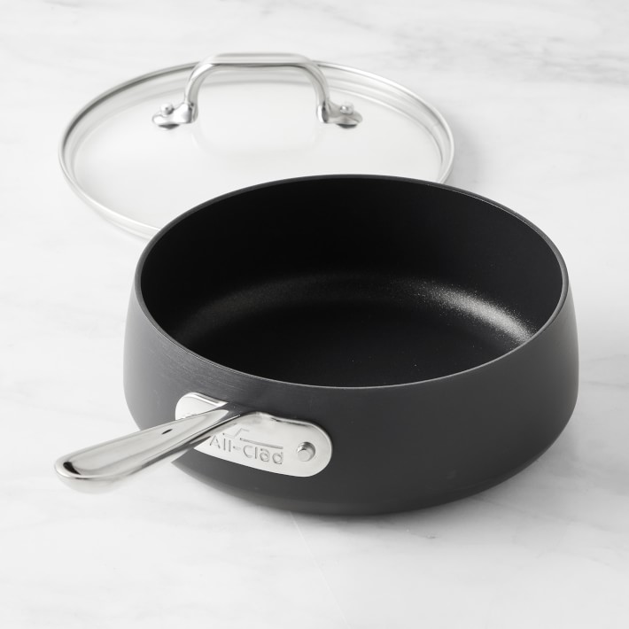 All Clad Ha1 Hard Anodized Nonstick Saucepan With Lid Williams Sonoma 3864