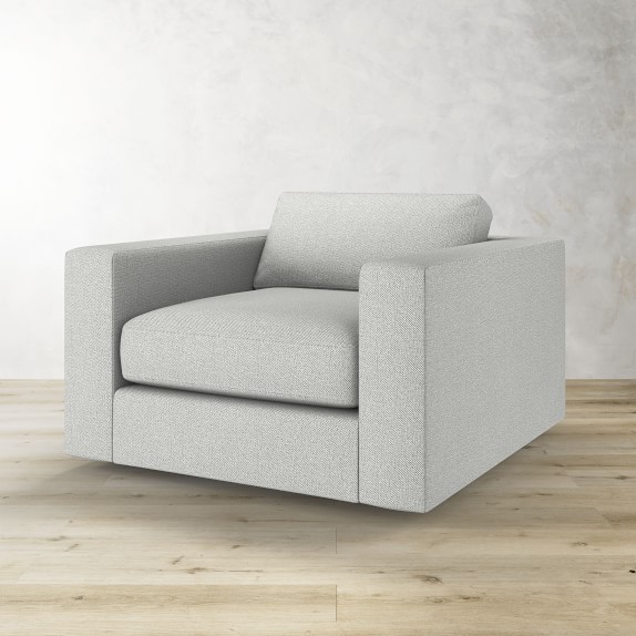 square arm swivel chair