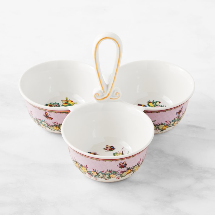 Famille Rose Triple Condiment Dish | Williams Sonoma