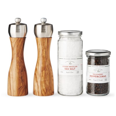 Williams Sonoma Salt & Pepper Essentials with Peugeot Fidji Mills