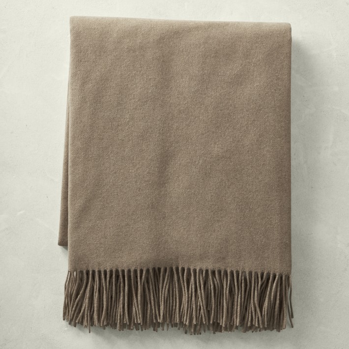 European Solid Cashmere Throw | Williams Sonoma