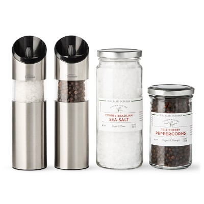 Williams Sonoma Salt & Pepper Essentials with Trudeau Graviti Mills