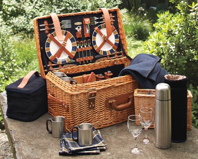 wicker picnic backpack