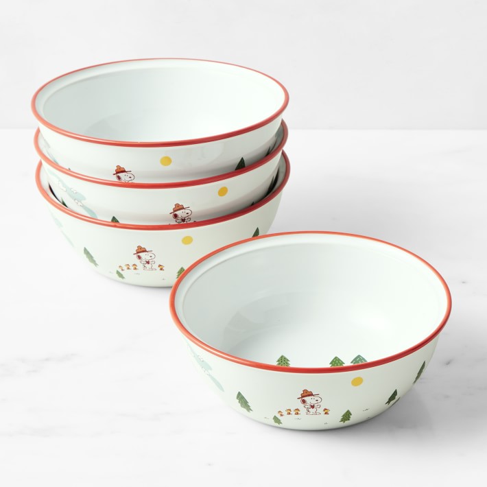 PEANUTS™ Camp Cereal Bowls, Set of 4 Williams Sonoma