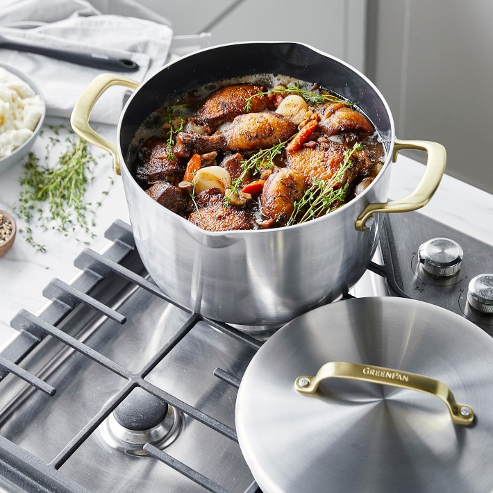 GreenPan™ GP5 StainlessSteel Ceramic Nonstick Stock Pot Williams Sonoma