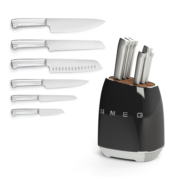 Smeg Knife Block, Set of 6 Williams Sonoma