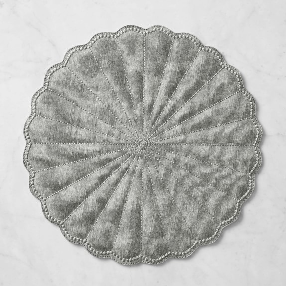 Faux Leather Round Placemat Williams Sonoma