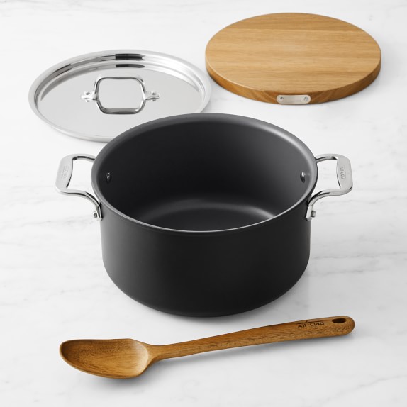 AllClad NS1 Nonstick Induction Dutch Oven with Wood Trivet & Spoon