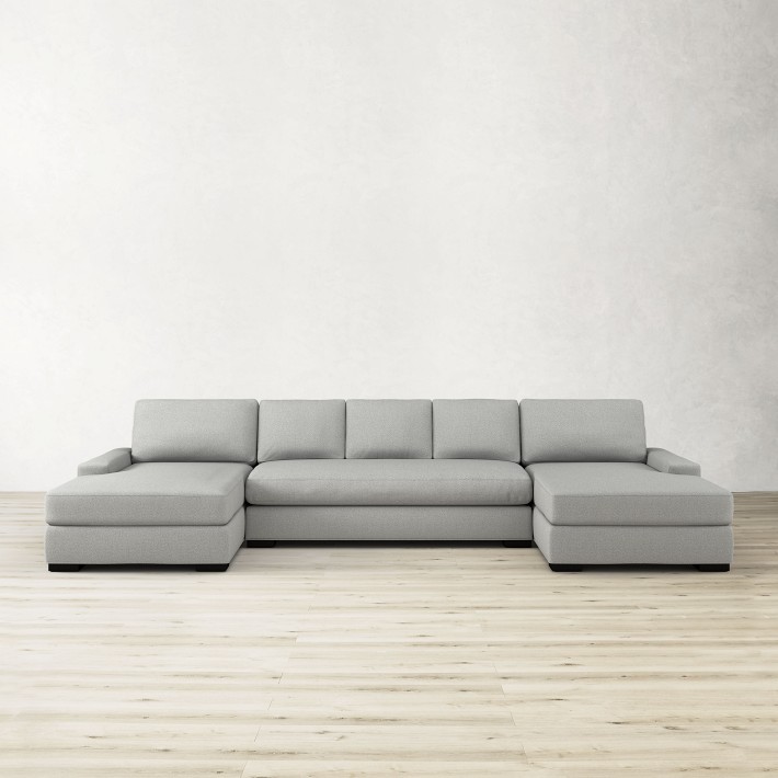 Robertson 3Piece UShape Sectional Sofa with Chaise Williams Sonoma