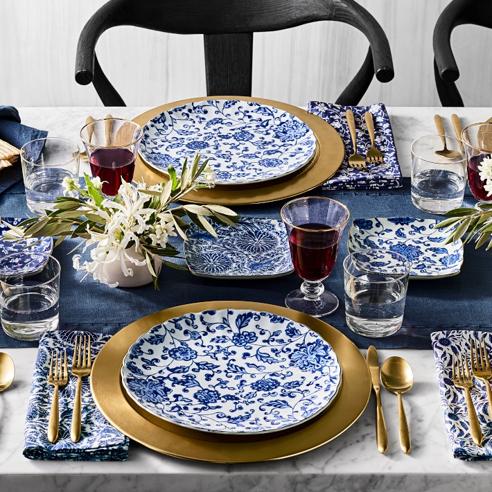Marlo Thomas Blue Dinner Napkins, Set of 4 | Williams Sonoma