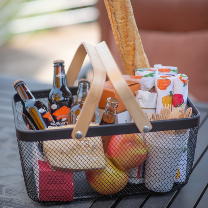 Market Basket With Bamboo Handles | Williams Sonoma