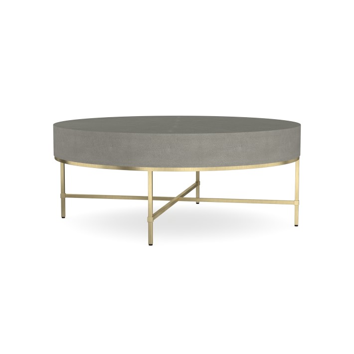 Faux Shagreen Round Coffee Table | Williams Sonoma